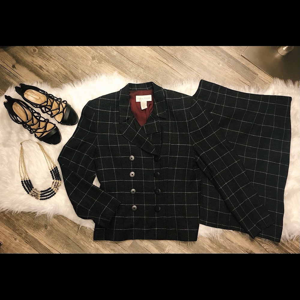 Casual Corner 8P Skirt AND Blazer! Skirt Suit Set!